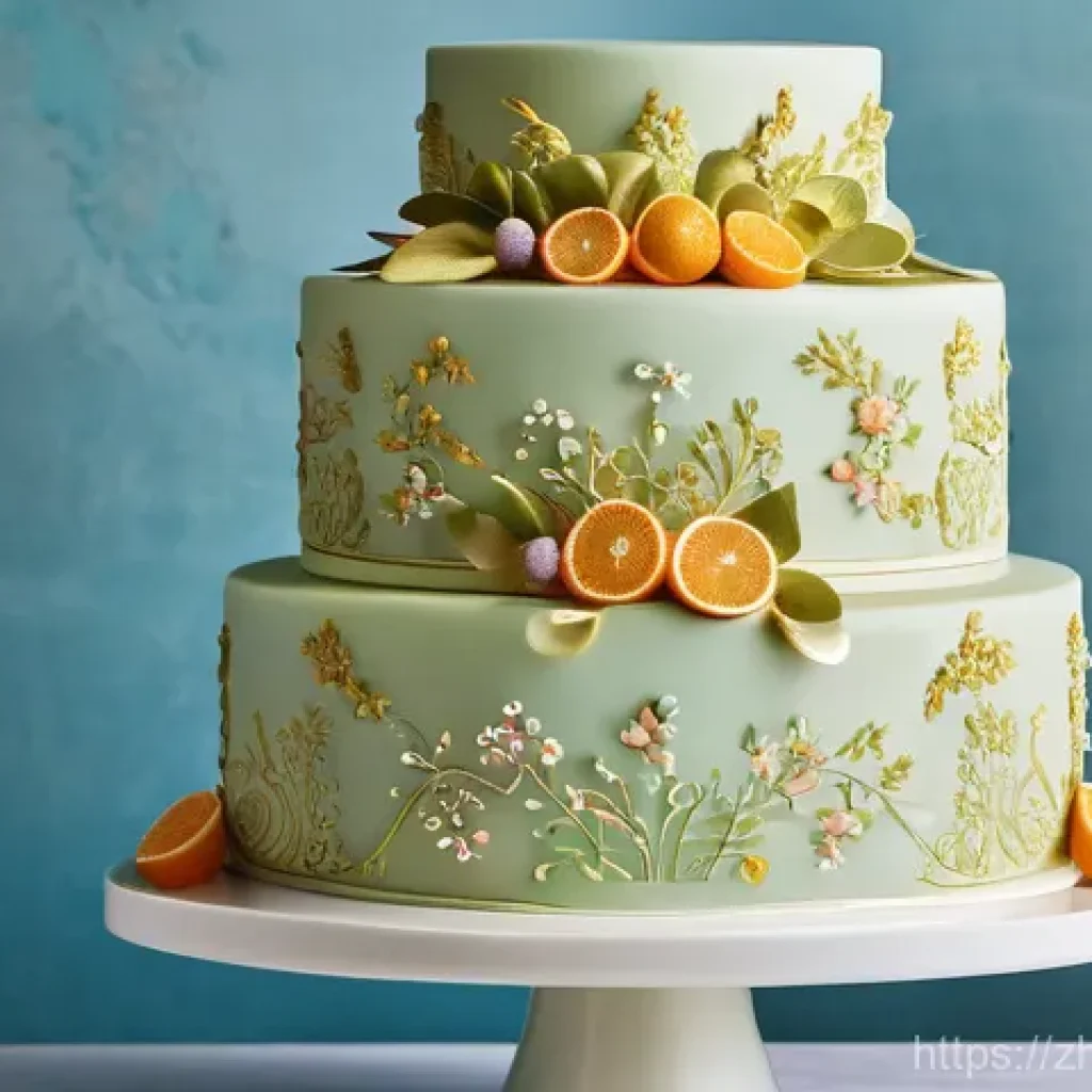 디저트 전문가의 스페셜 오더 제작 사례 - **Prompt 1: Elegant Fusion Wedding Cake with Artisanal Details**
"A stunning, multi-tiered weddi...