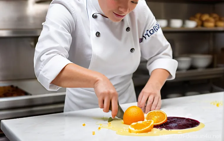 디저트 전문가의 창의적 문제 해결 능력 - **Prompt 1: Sustainable Pastry Chef Crafting Zero-Waste Delights**
    A professional and passionate...